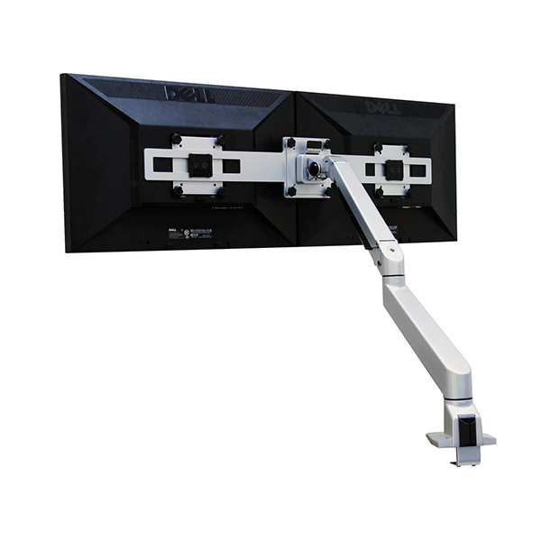 Devia Monitorarm Double Zilver 9-21kg - monitor beugel