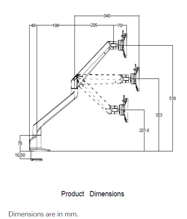 Boston Monitorarm Zilver 2-12kg-5195
