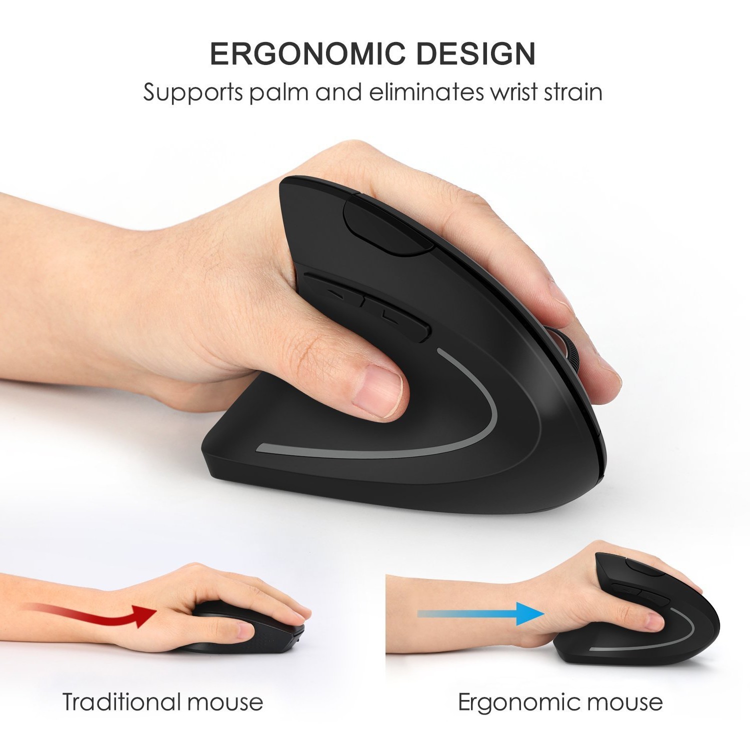 ErgoSupply SR150L Ergonomische Muis Draadloos - Links-4862