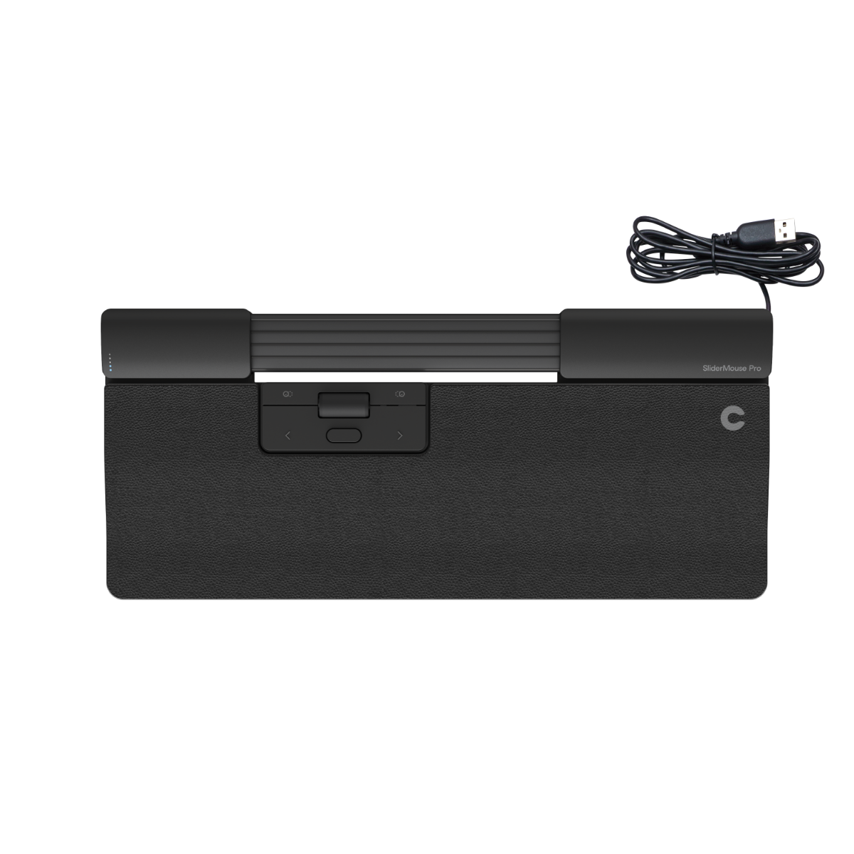Contour SliderMouse Pro Black Vegan Leather Regular Wrist Rest Wired-0